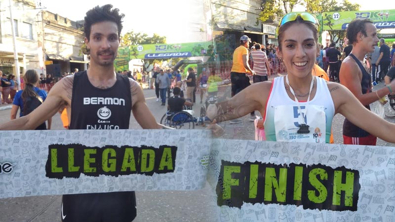 Fede Bruno y Anto Guerrero ganaron en los 10k de Reconquista