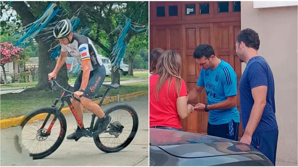 Ciclismo: Scaloni y su pasión por las bicicletas