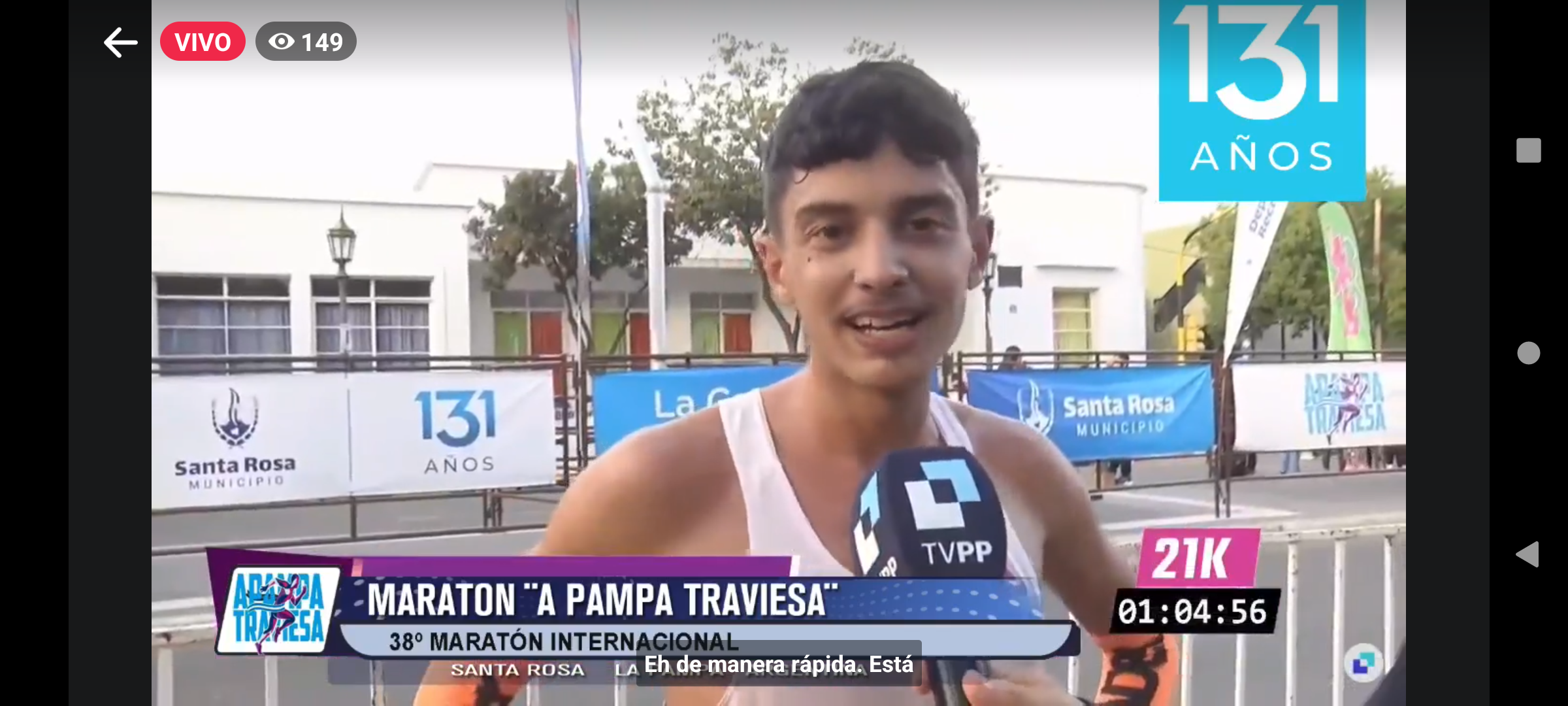 A Pampa Traviesa: Erario ganó con récord de circuito en 21k