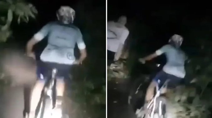 Dos ciclistas se cruzaron a un “fantasma” mientras bajaban un cerro