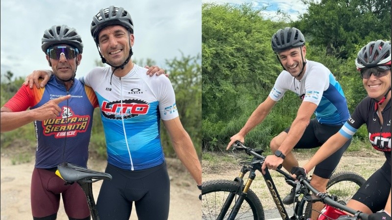 Lionel Scaloni y otra escapada en Córdoba en bicicleta