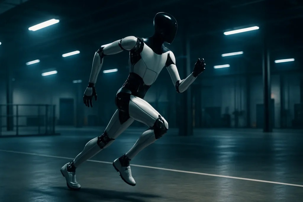 Optimus, el robot de Elon Musk, aprende a correr como los humanos