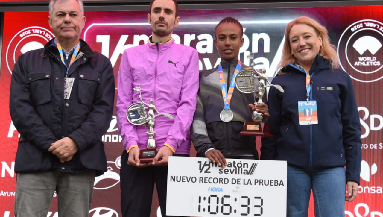 Media Maratón de Sevilla: Emmanuel Roudolff y Zeineba Yimer se coronan como los ganadores