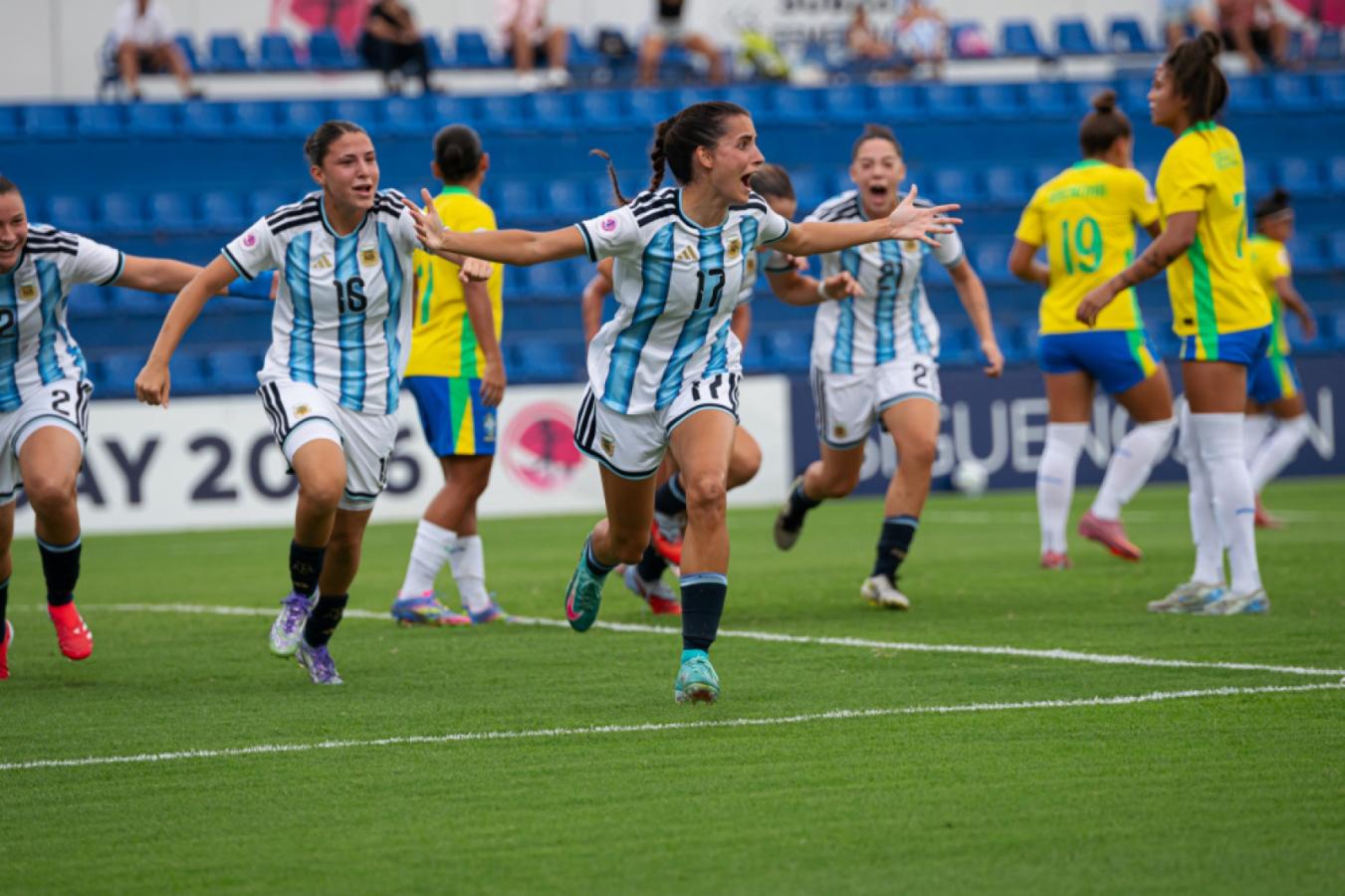 Sub20 femenino: Argentina venció a Brasil y terminó con puntaje ideal la fase de grupos