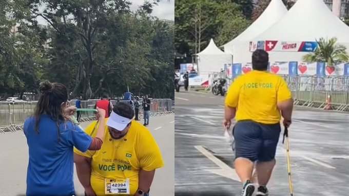 Julio Mamute completa los 10k con 198 kilos