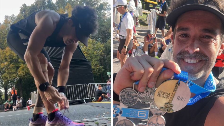 Nicolás Cabré corrió la Maratón de Berlín y no pudo contener su emoción: “Tengo la medalla que tanto soñé”
